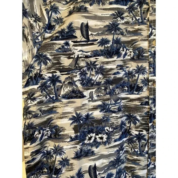 True American Pineapple Button Down Shirt Sz M Tropical Hawaiian Resort Cruise - Picture 2 of 7